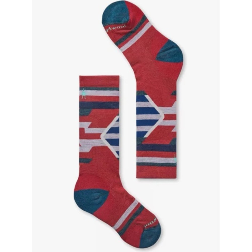 Smartwool® (Kids XS) Merino Wool Kids' Ski Socks in Pomegranate